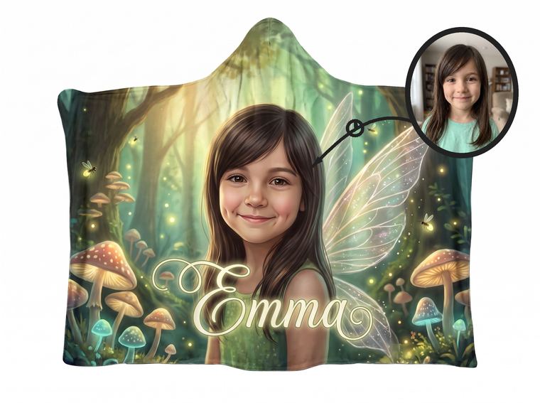 Fairy theme, real photo transformed into illustration